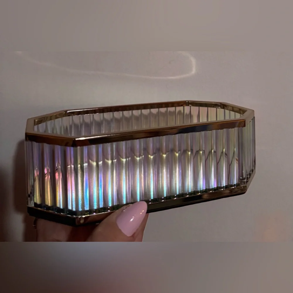 NWT B&BW Iridescent Mirror Body Care Vanity Tray & Free B&BW 2.5oz product - Picture 5 of 7